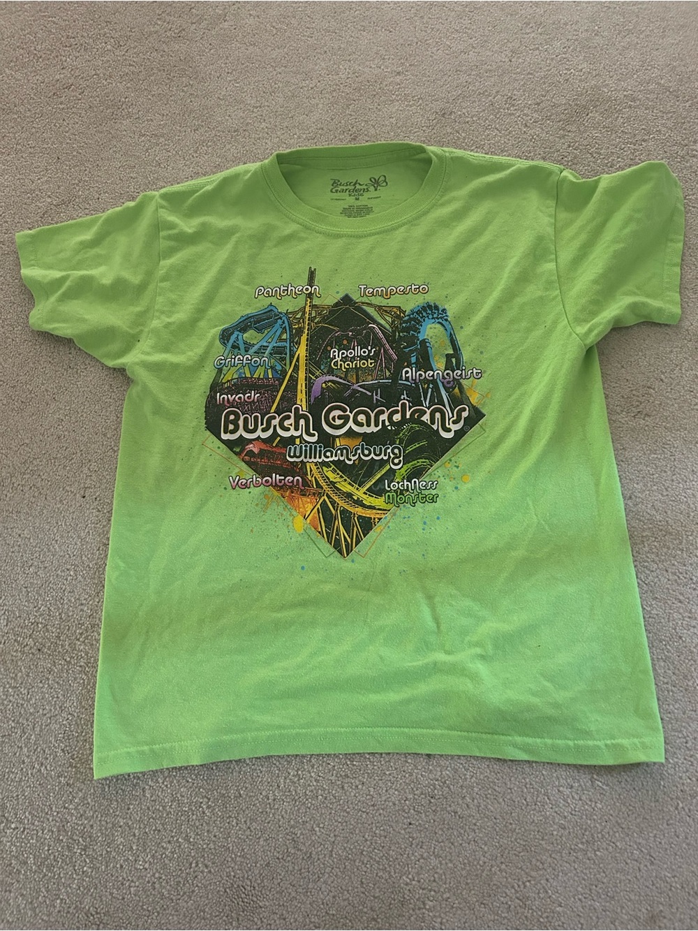 Busch Gardens Williamsburg Lime Graphic Short Sleeve Tee